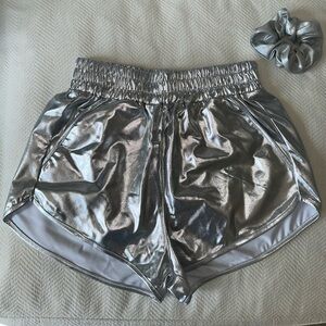 Makarthy Silver Foil Shorts